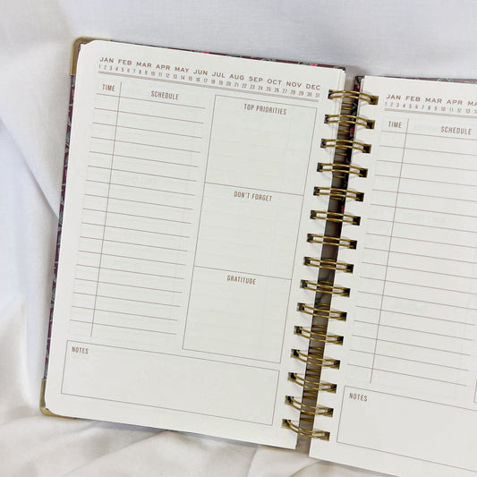 Vintage Floral Undated Agenda
