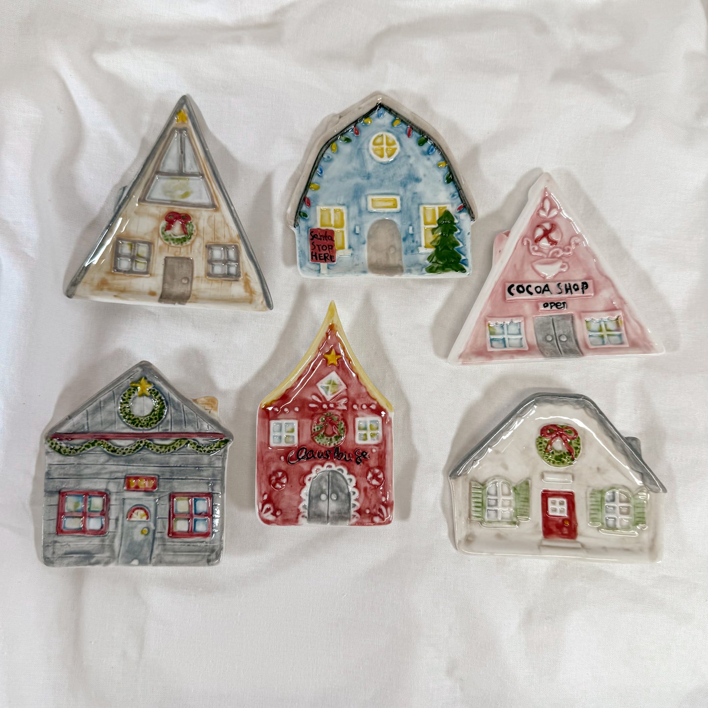 Holiday House Ceramic Mini Tray