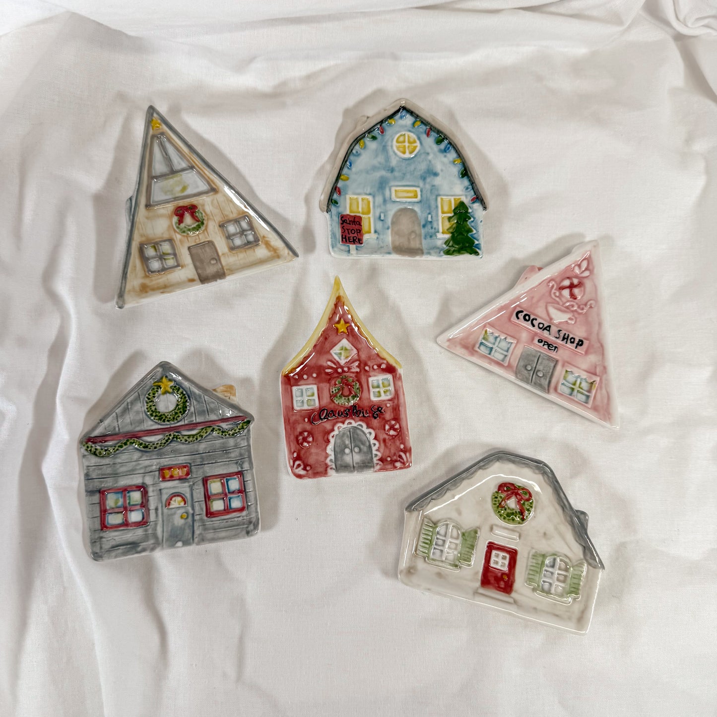 Holiday House Ceramic Mini Tray