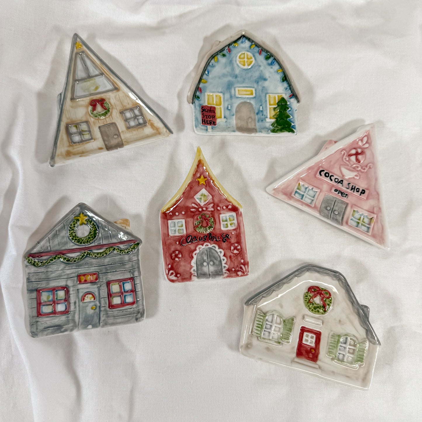 Holiday House Ceramic Mini Tray