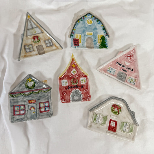 Holiday House Ceramic Mini Tray