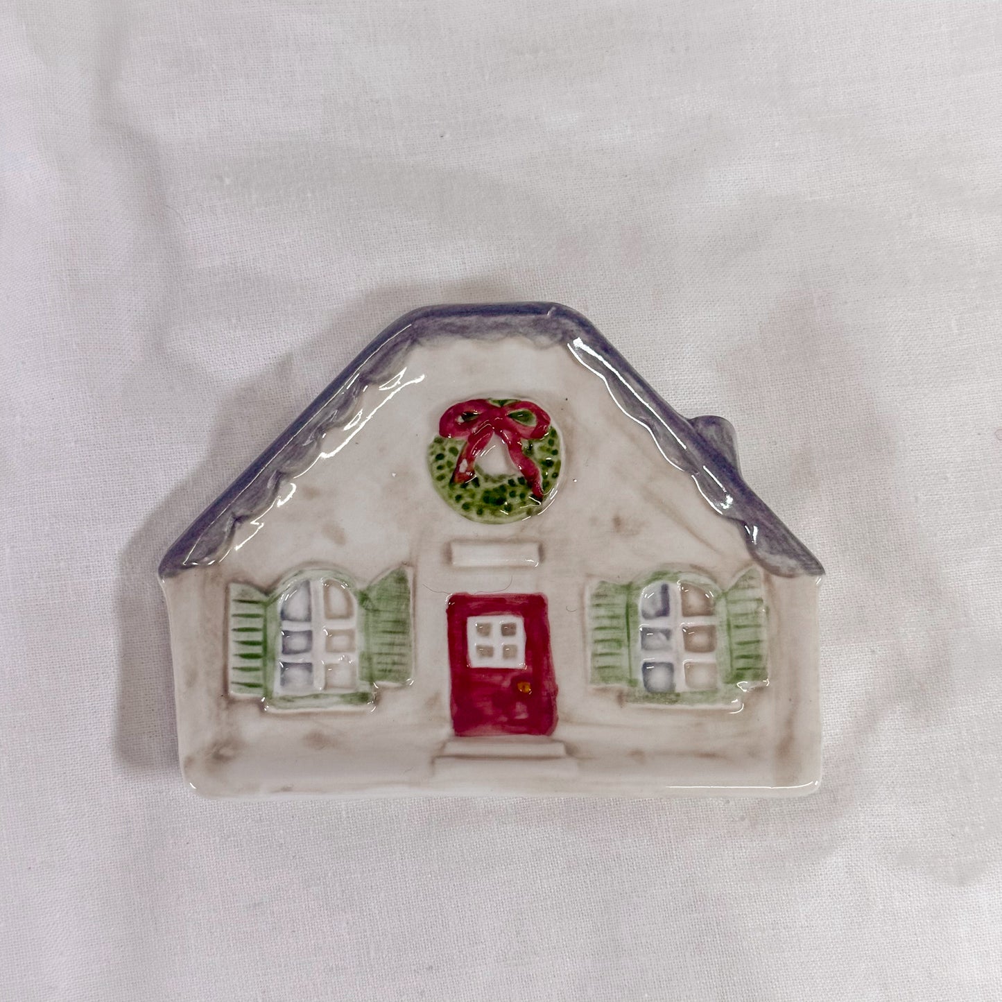 Holiday House Ceramic Mini Tray
