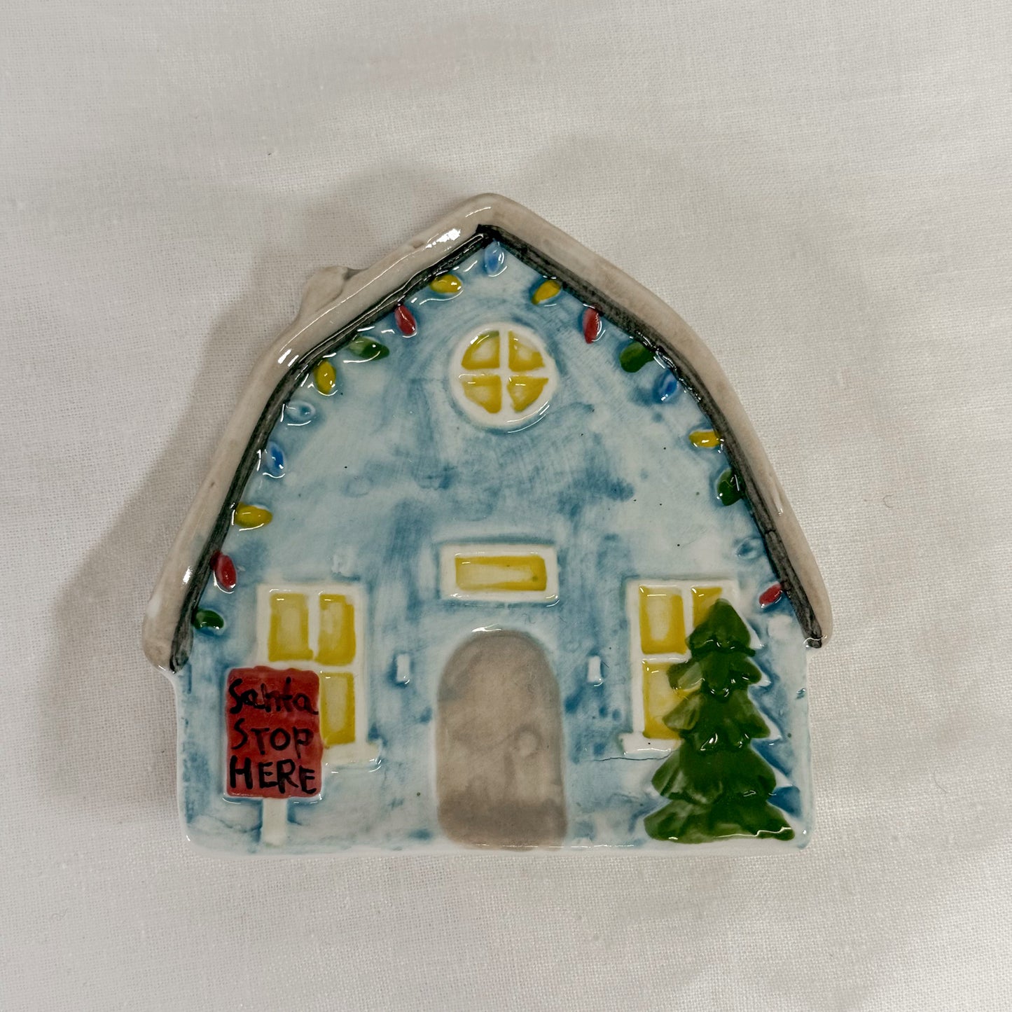 Holiday House Ceramic Mini Tray