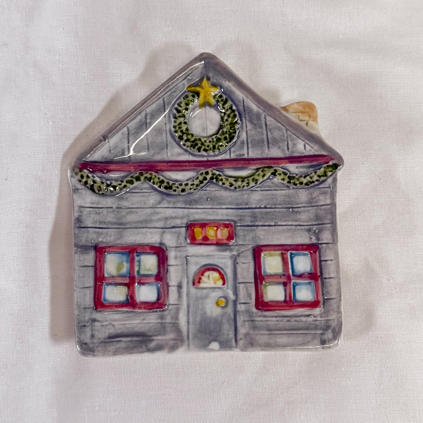 Holiday House Ceramic Mini Tray
