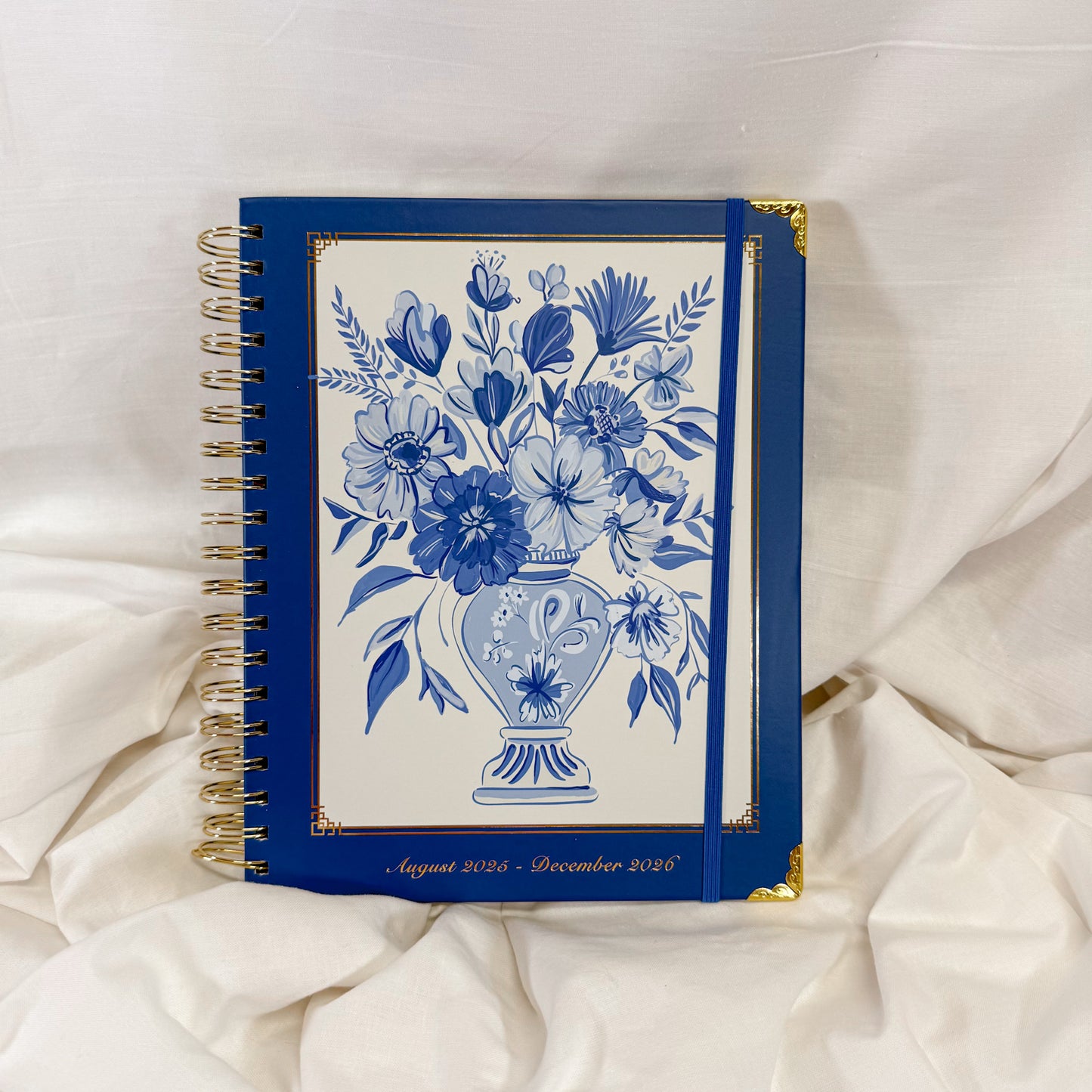 Blue Vase Spiral Weekly Planner 2025/2026