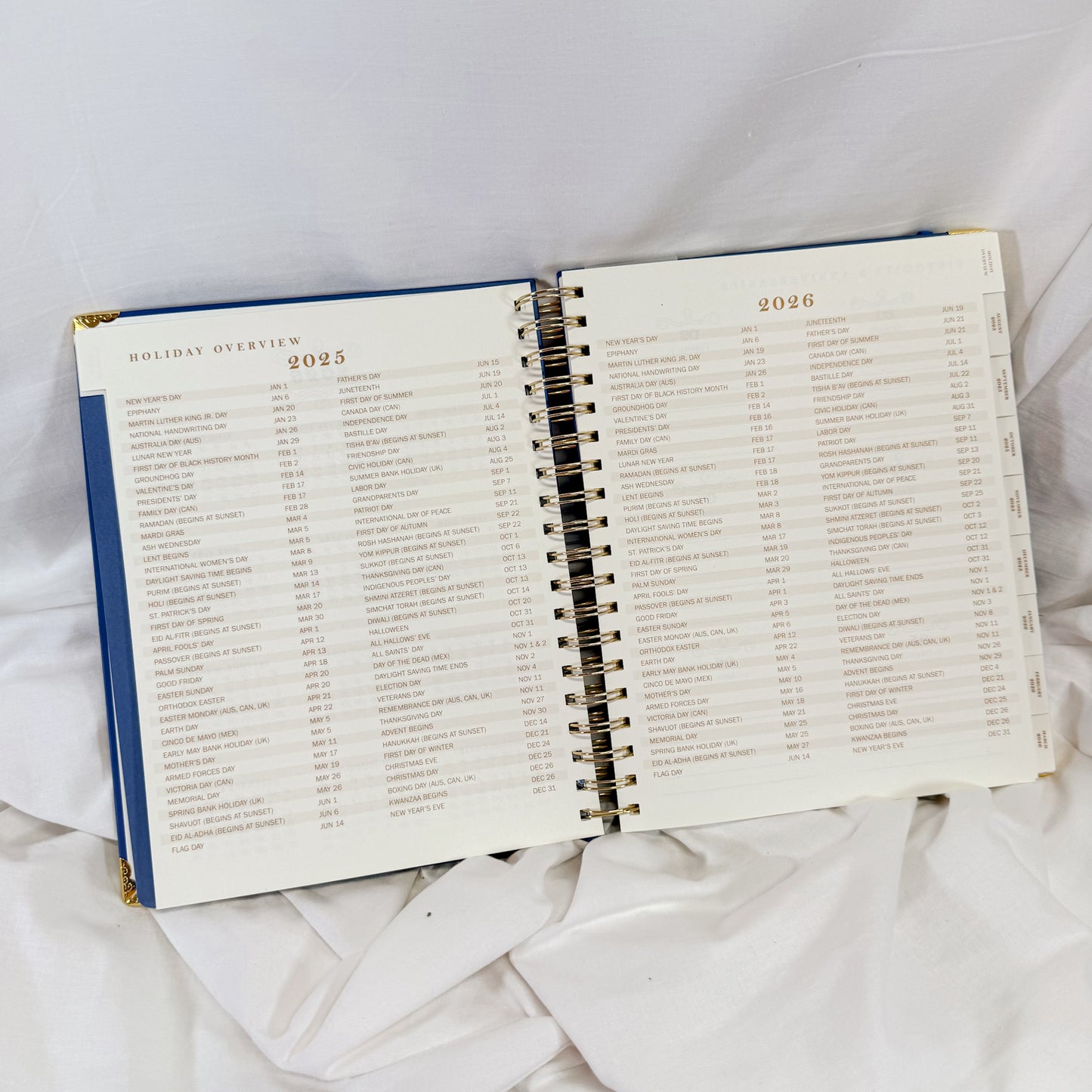 Blue Vase Spiral Weekly Planner 2025/2026