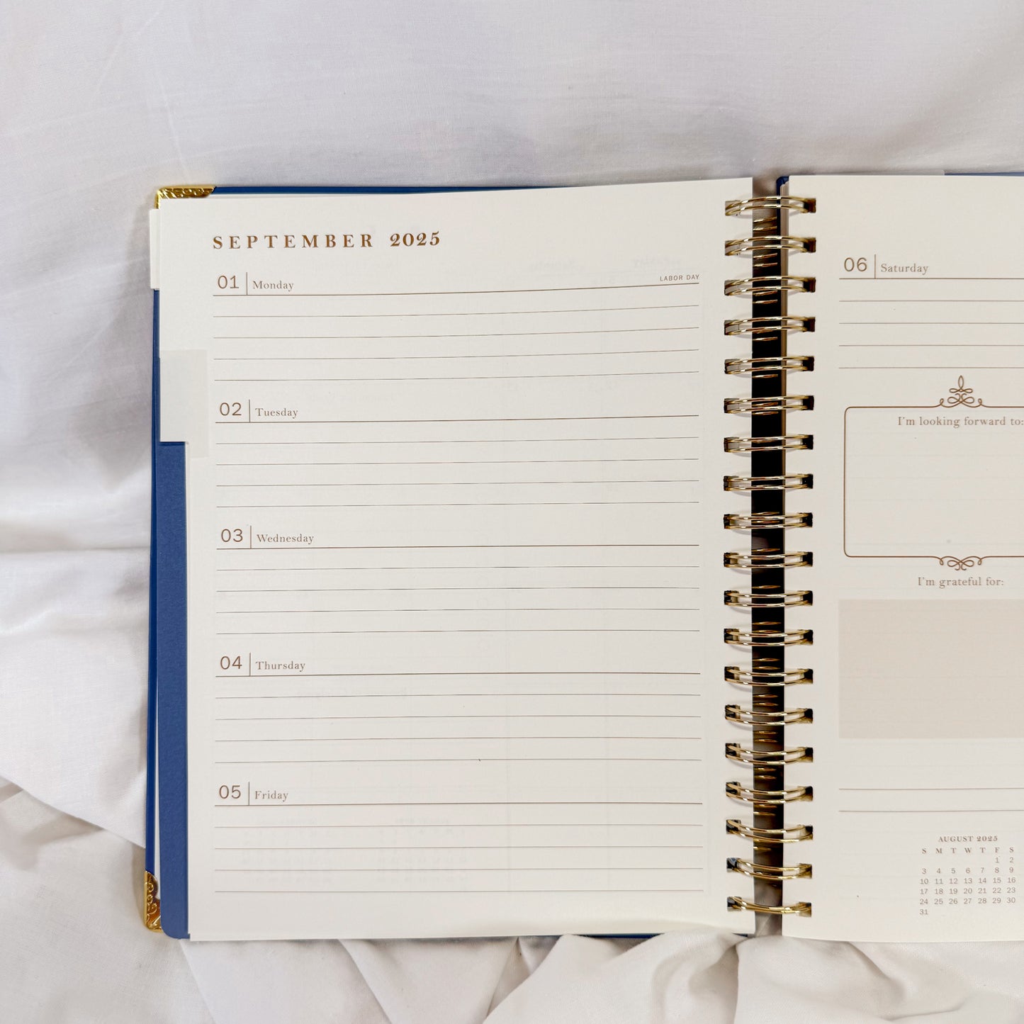 Blue Vase Spiral Weekly Planner 2025/2026
