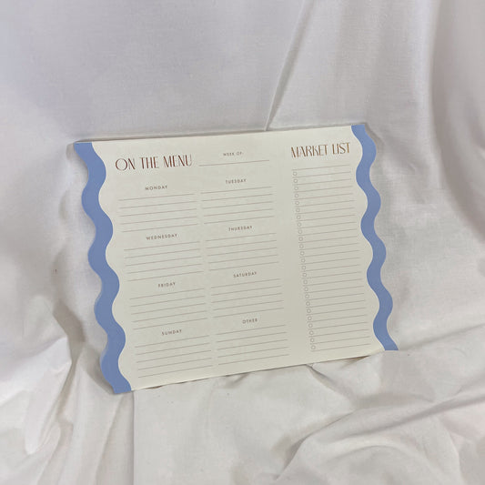 Wavy Meal Planner Notepad