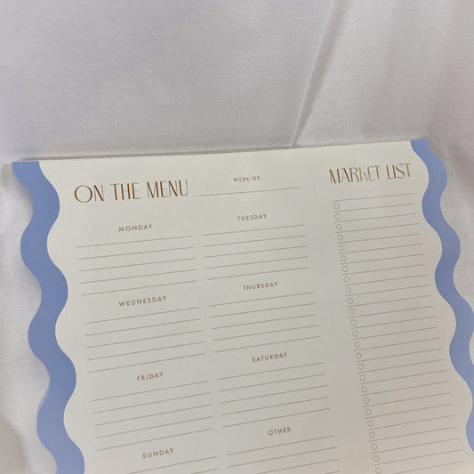 Wavy Meal Planner Notepad
