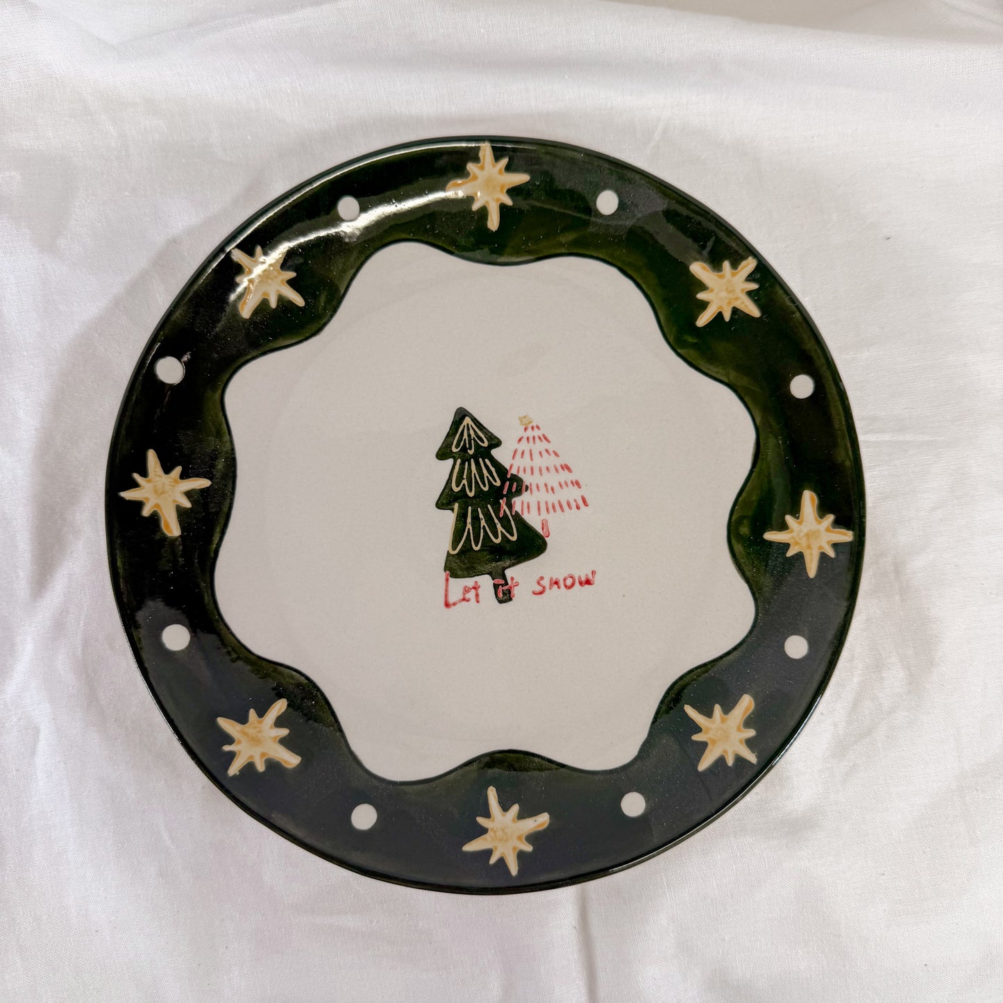 Christmas Doodles Plate