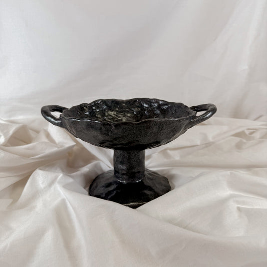 Abstract Black Footed Bowl