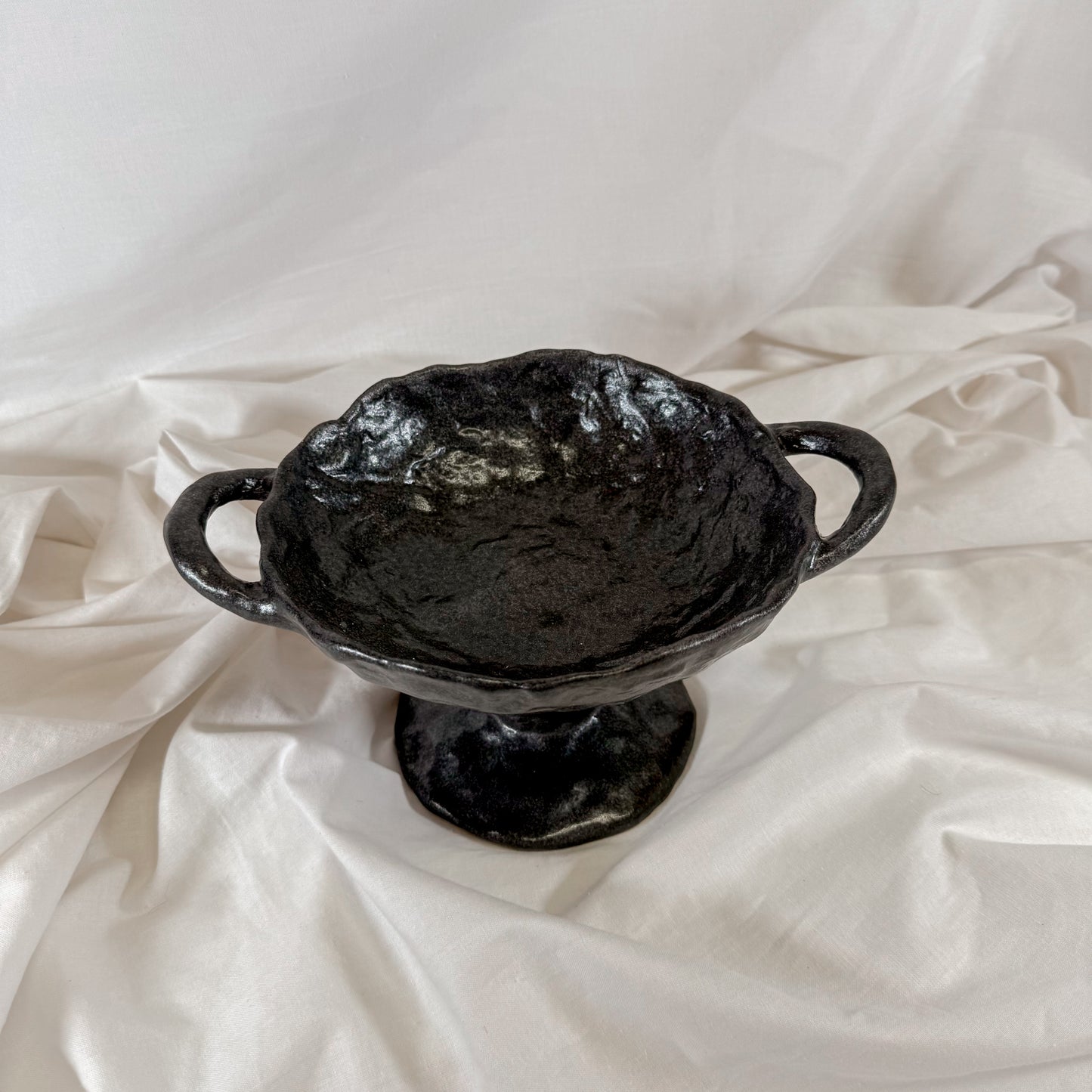 Abstract Black Footed Bowl