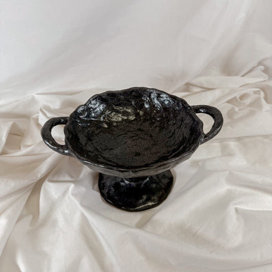 Abstract Black Footed Bowl