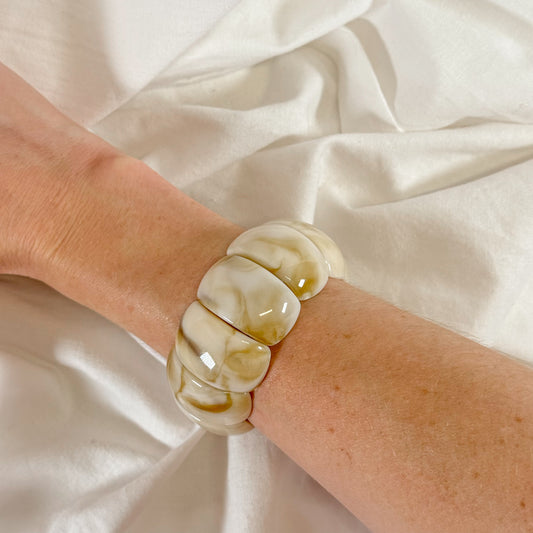 Chunky Marble Stretch Bracelet