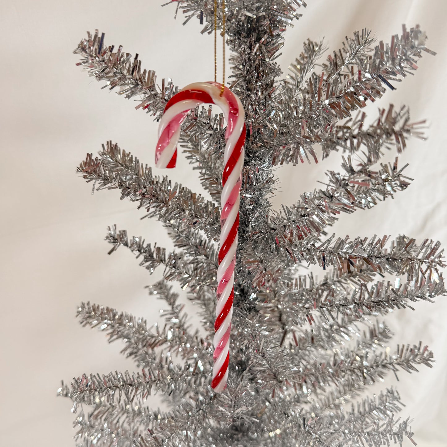 Pink Candy Cane Holiday Ornament