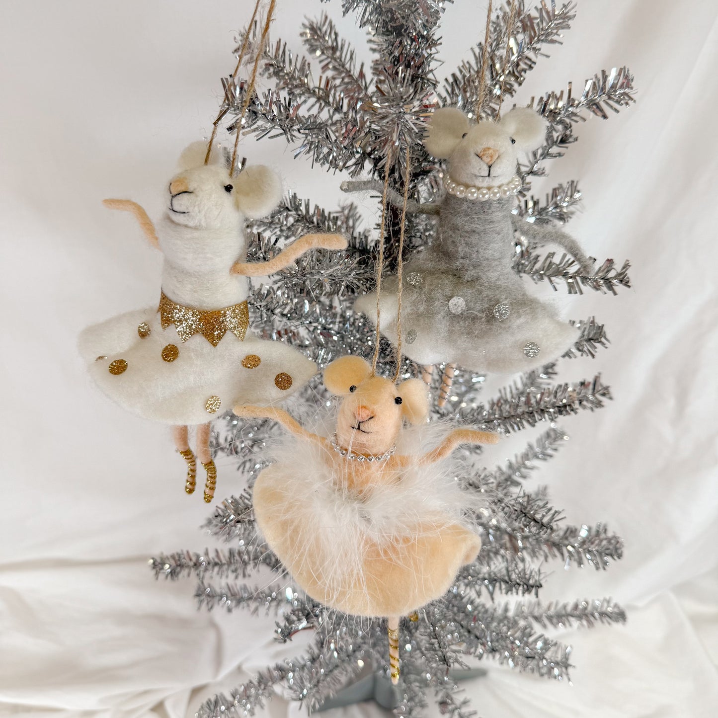 Ballerina Mouse Felt Ornament