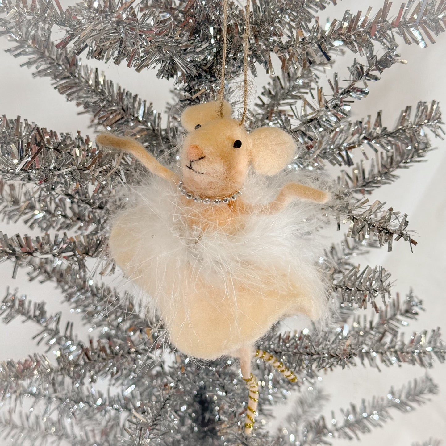 Ballerina Mouse Felt Ornament