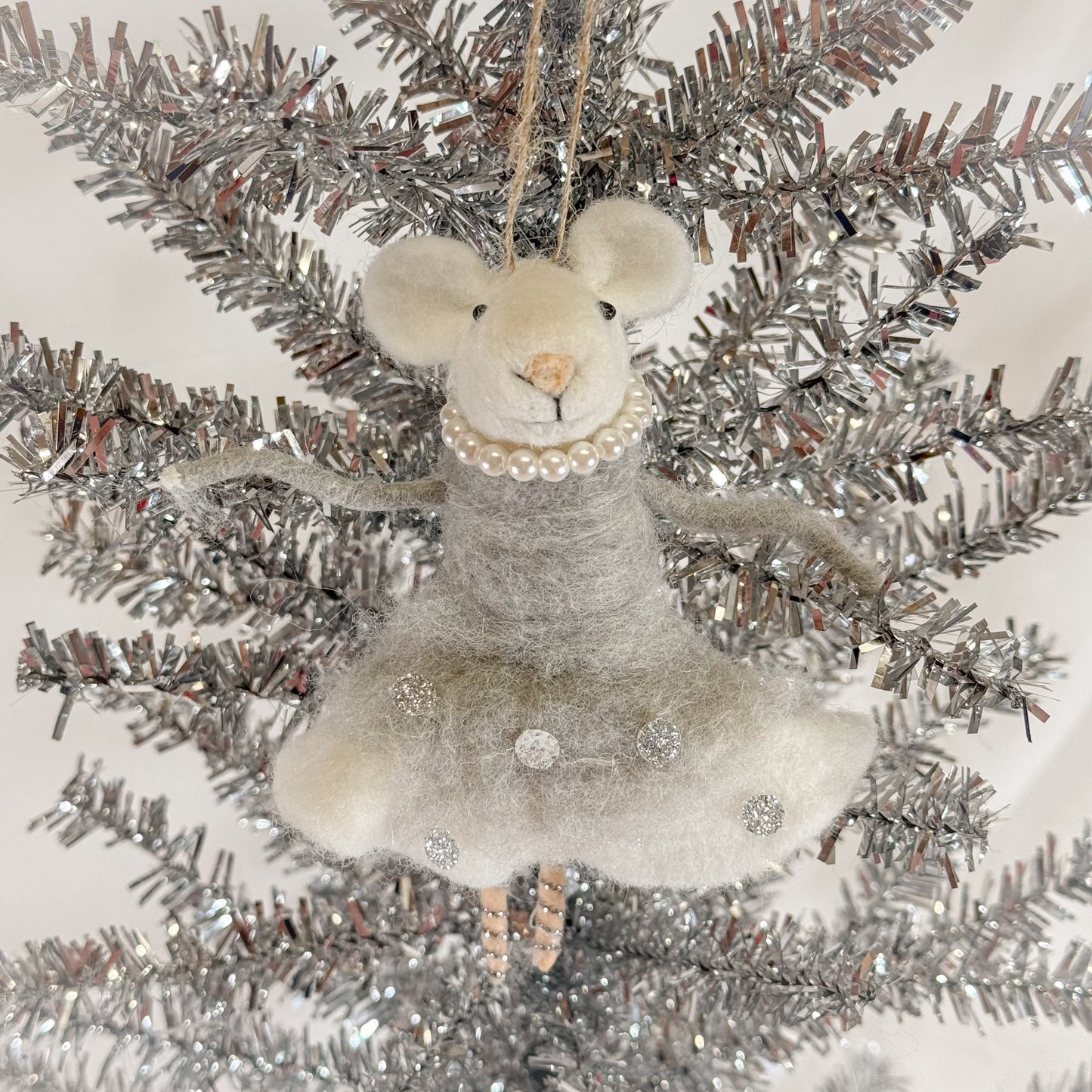 Ballerina Mouse Felt Ornament