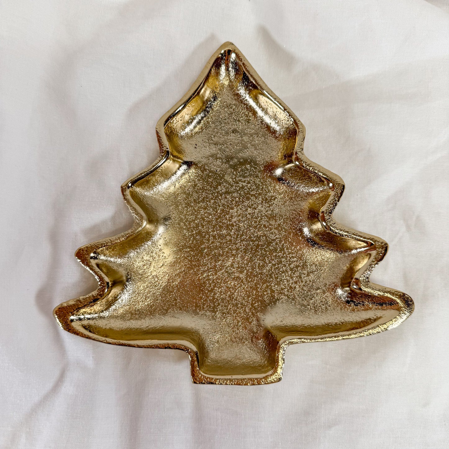 Gold Christmas Tree Trinket Tray