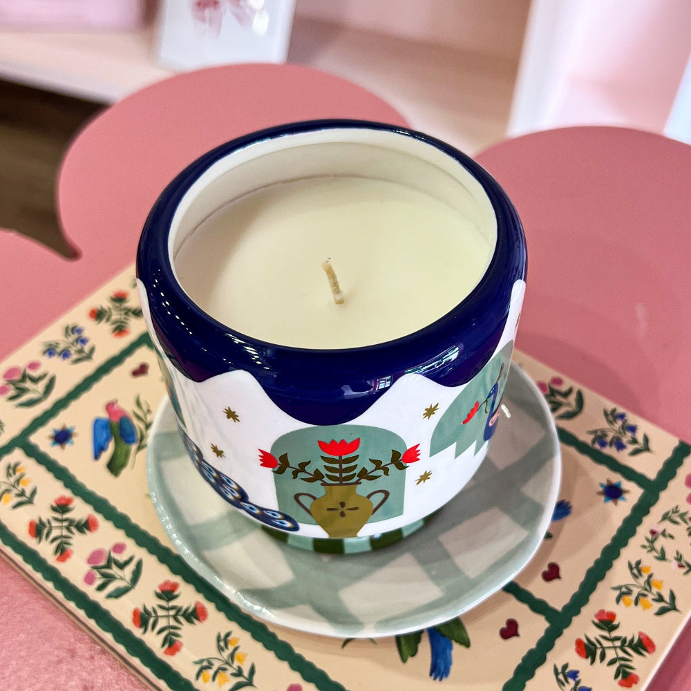 Peacock Candle