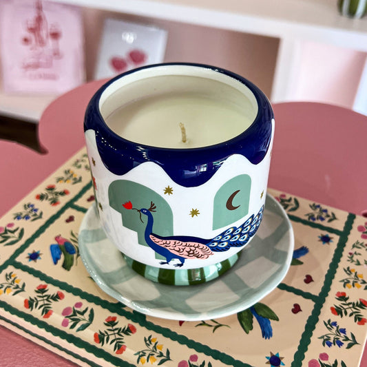 Peacock Candle