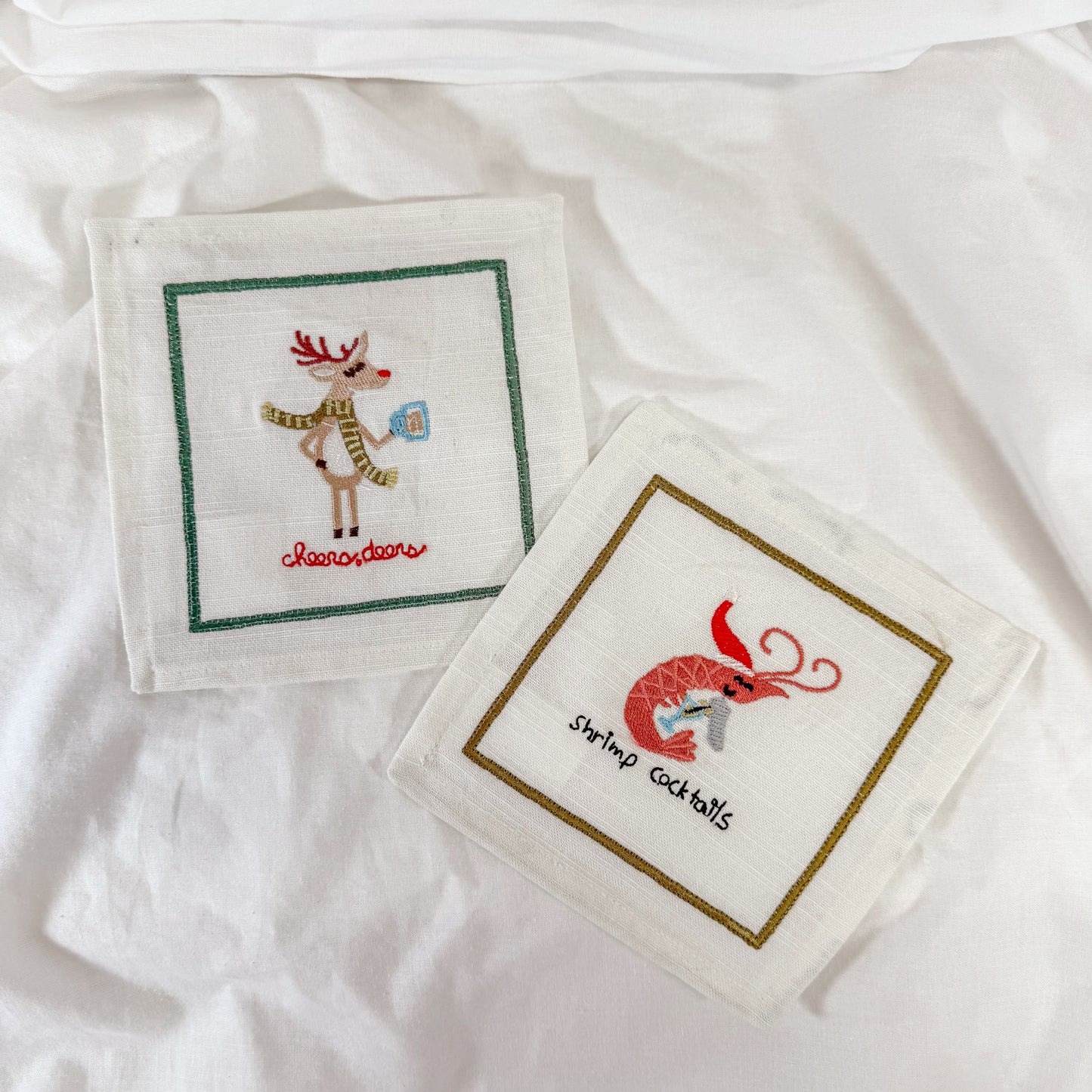 Tipsy Critter Holiday Cocktail Napkin