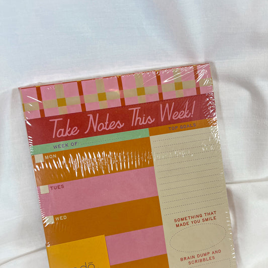 Take Notes Weekly Planner Notepad