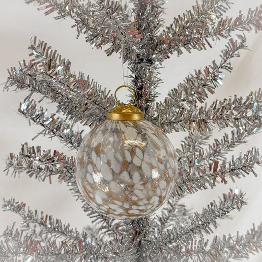 Gold Confetti Glass Ornament