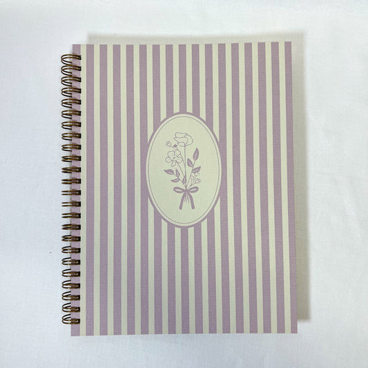 Striped Bouquet Lined Spiral Notebooks