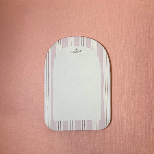 Pink Stripes Arch Notepad