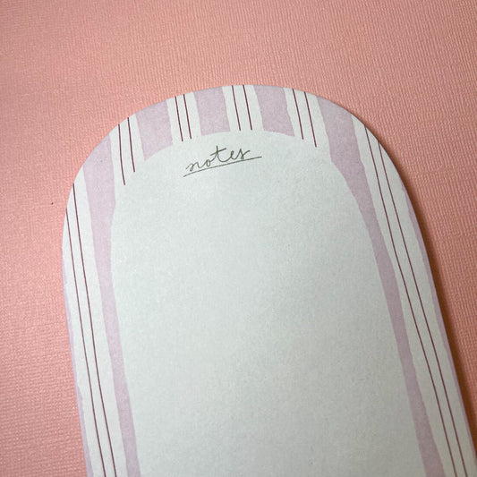Pink Stripes Arch Notepad