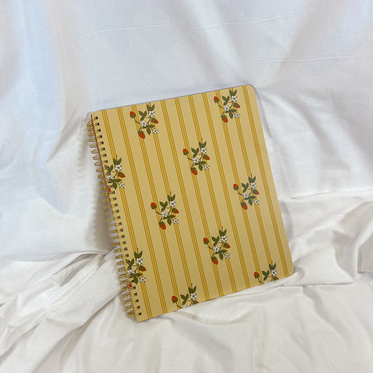 Strawberry Stripe Spiral Notebook