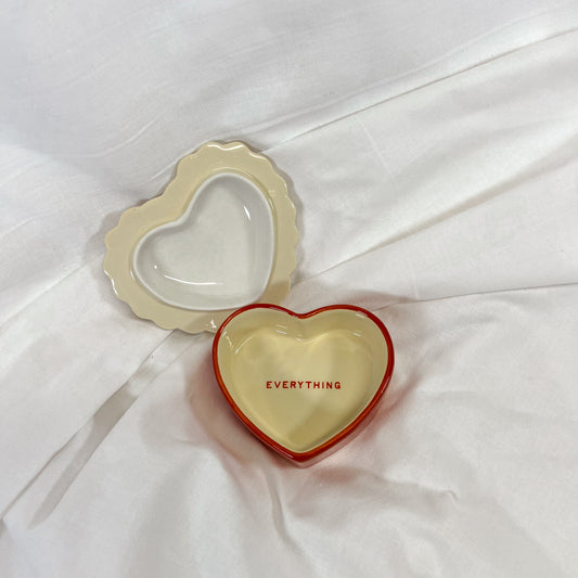 Vintage Heart Ceramic Trinket Box