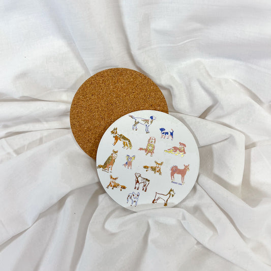 Dogs Cork Coaster