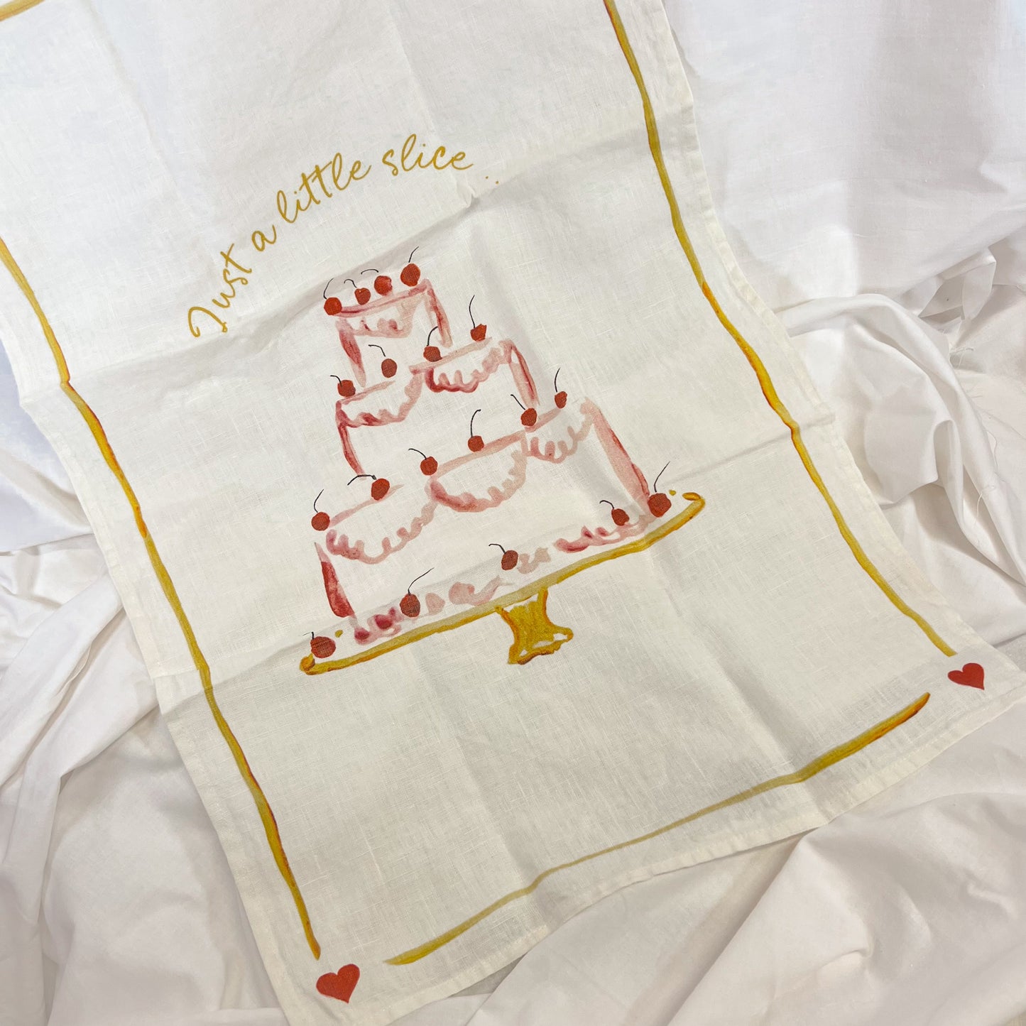 Just A Little Slice Linen Tea Towel