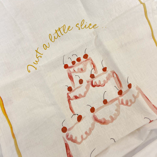 Just A Little Slice Linen Tea Towel