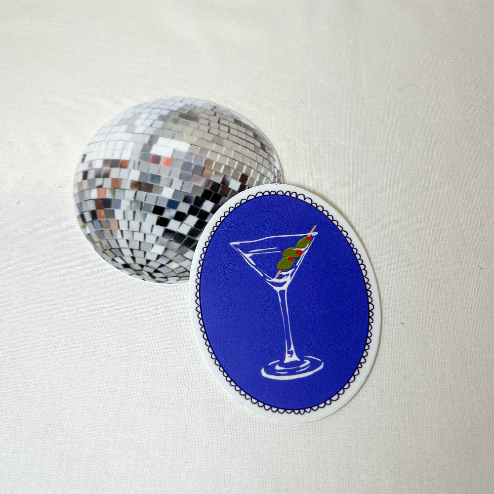 Framed Martini Vinyl Sticker