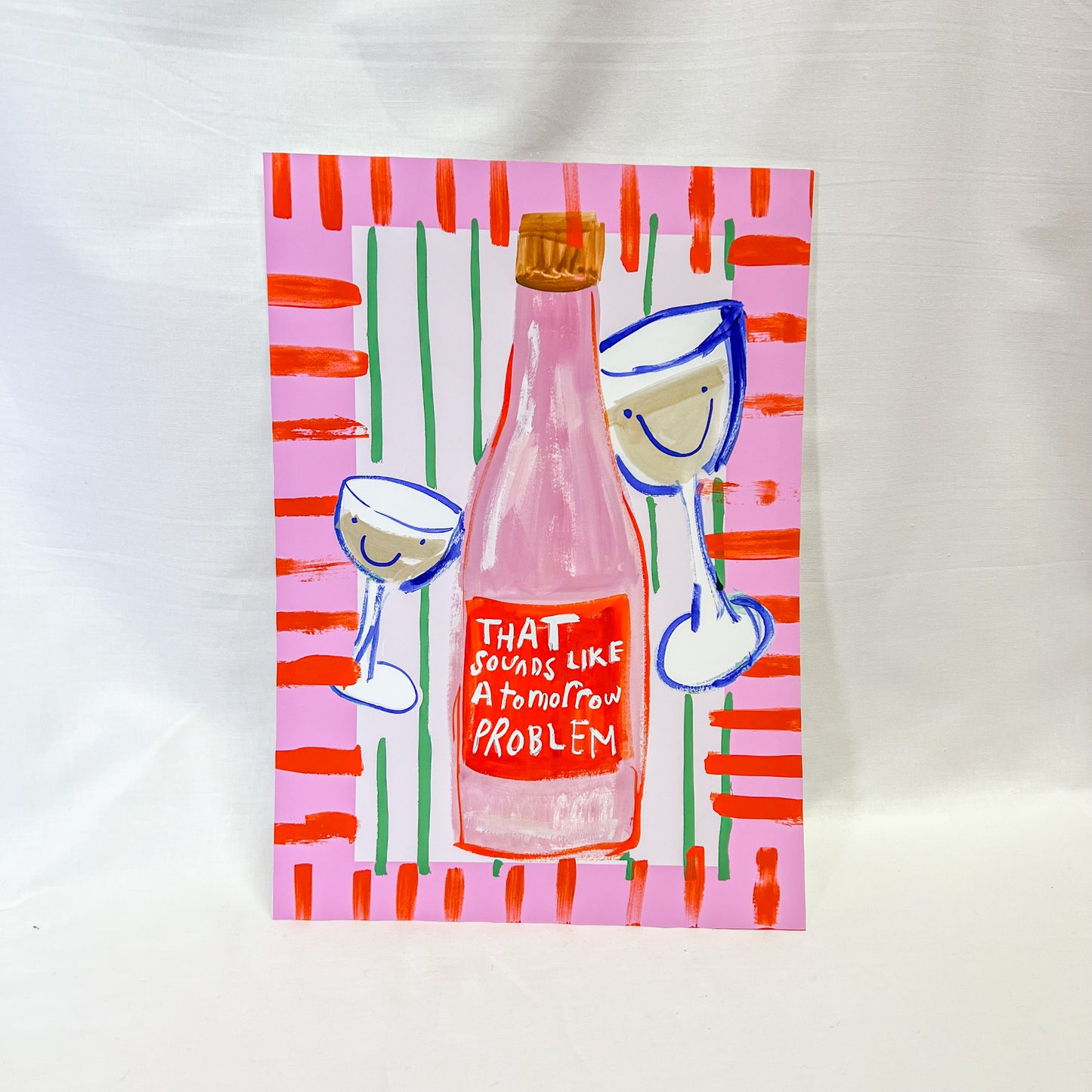 Tomorrow Problem Wine Wall Art Print