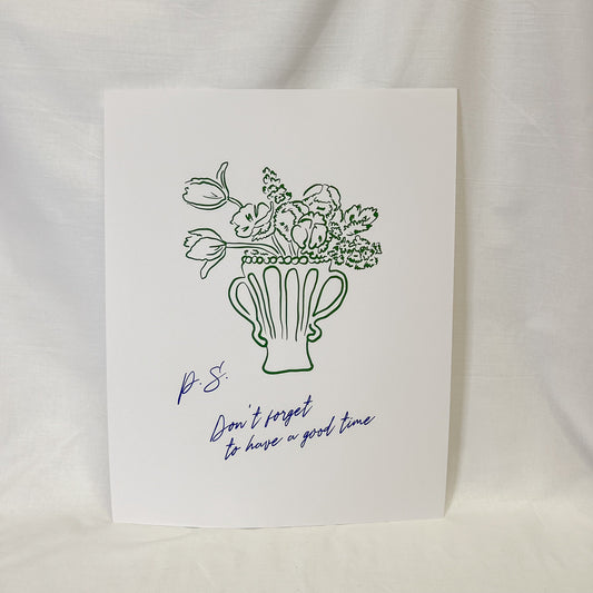 Good Time Bouquet Wall Art Print