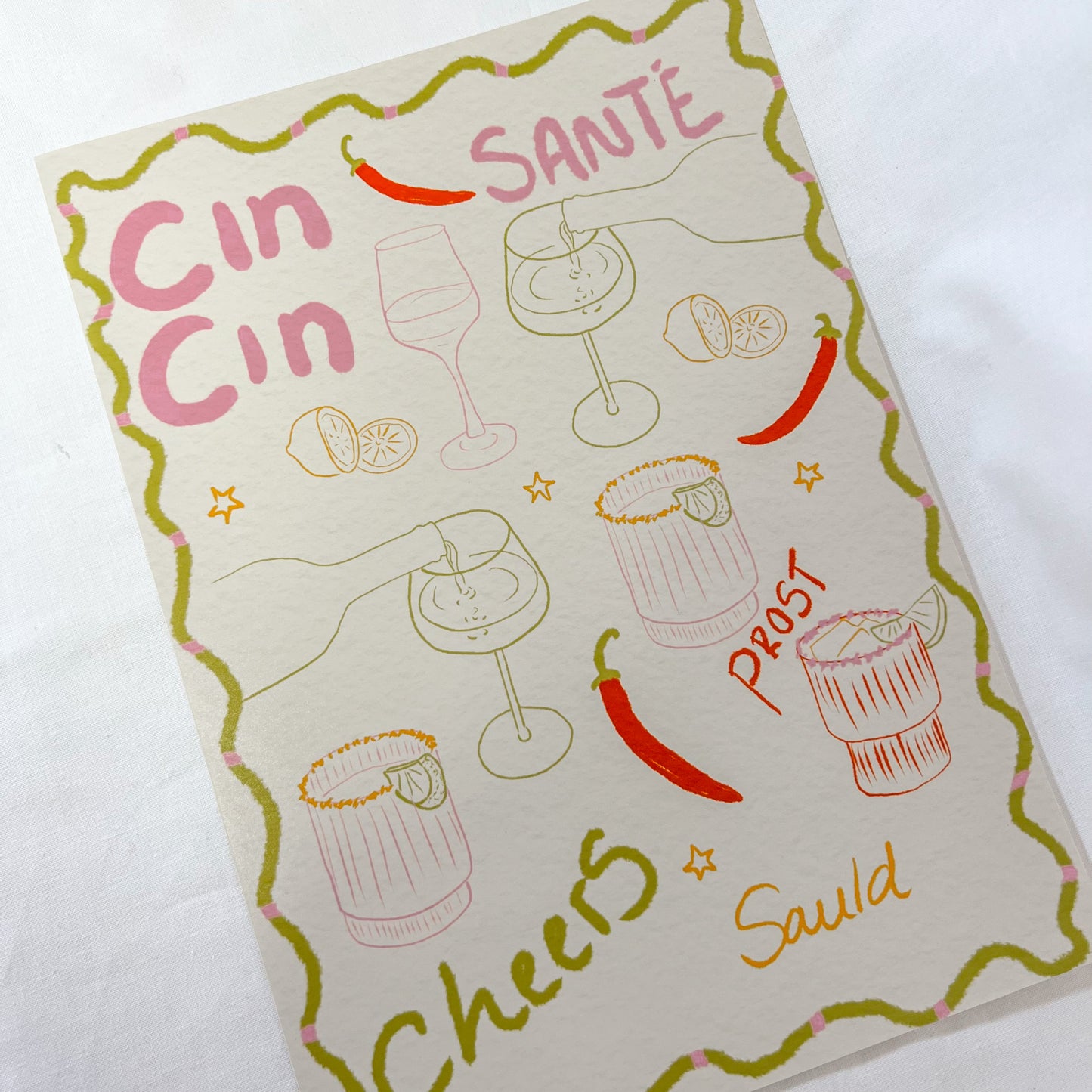 Cheers Around The World Wall Art Print