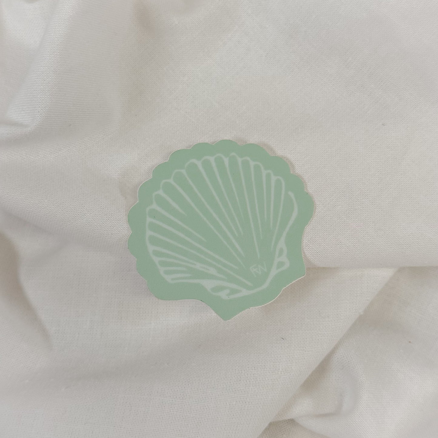 Seafoam Seashell Vinyl Sticker