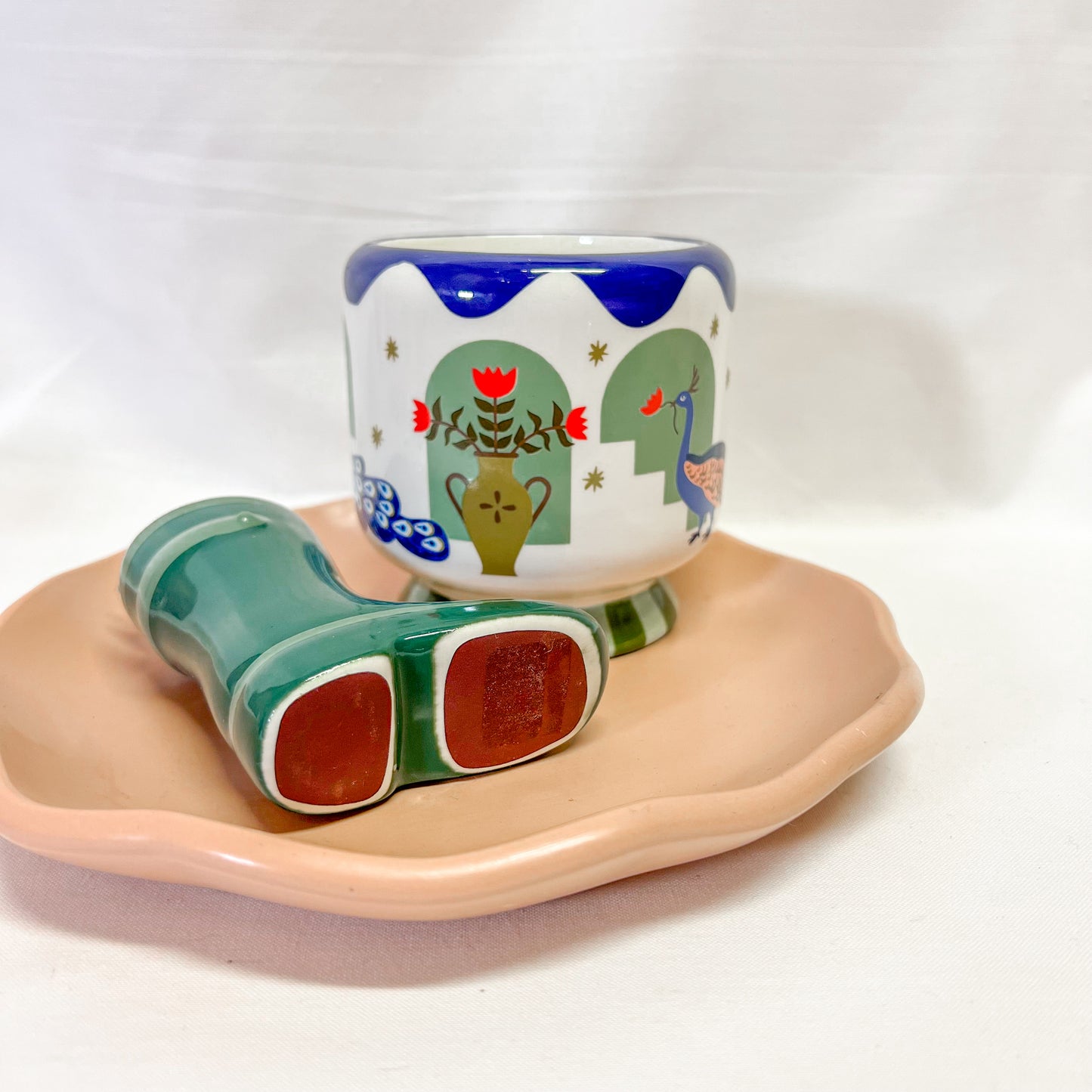 Ceramic Rain Boot Match Holder