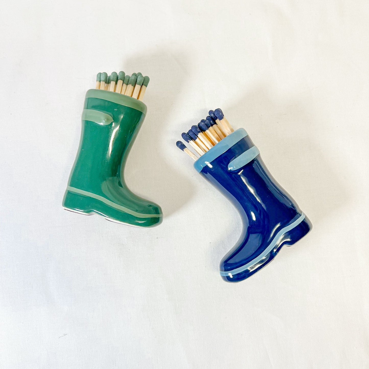 Ceramic Rain Boot Match Holder