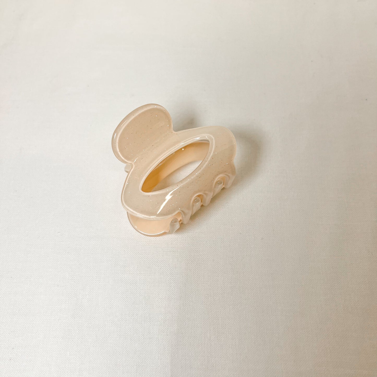 Small Glitter Thumbprint Claw Clip