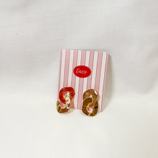 Hammered Link Earrings
