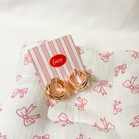 Round Clip Huggie Hoop Earrings