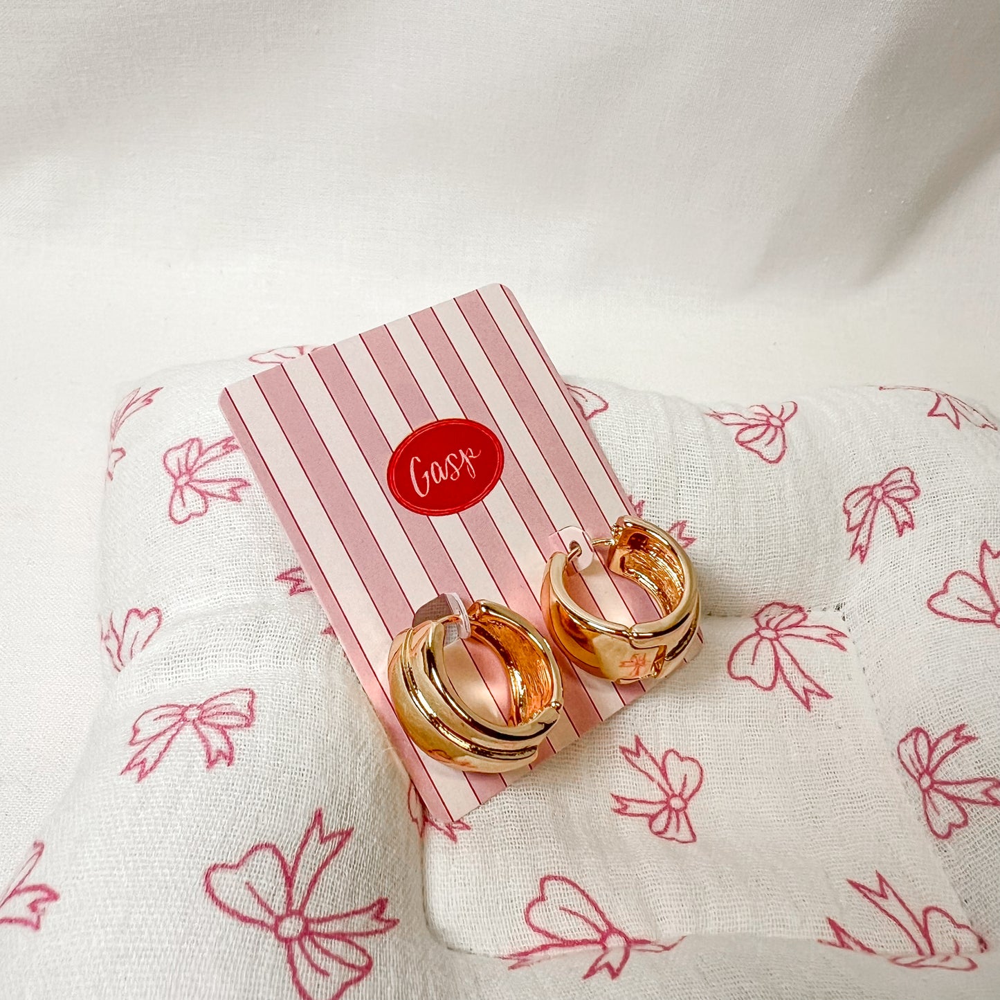 Round Clip Huggie Hoop Earrings