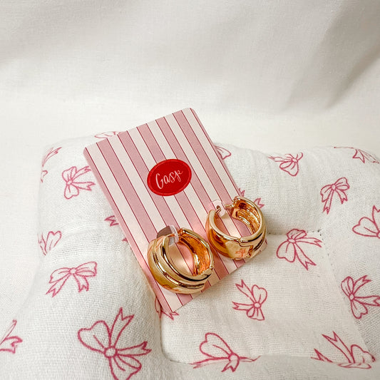 Round Clip Huggie Hoop Earrings