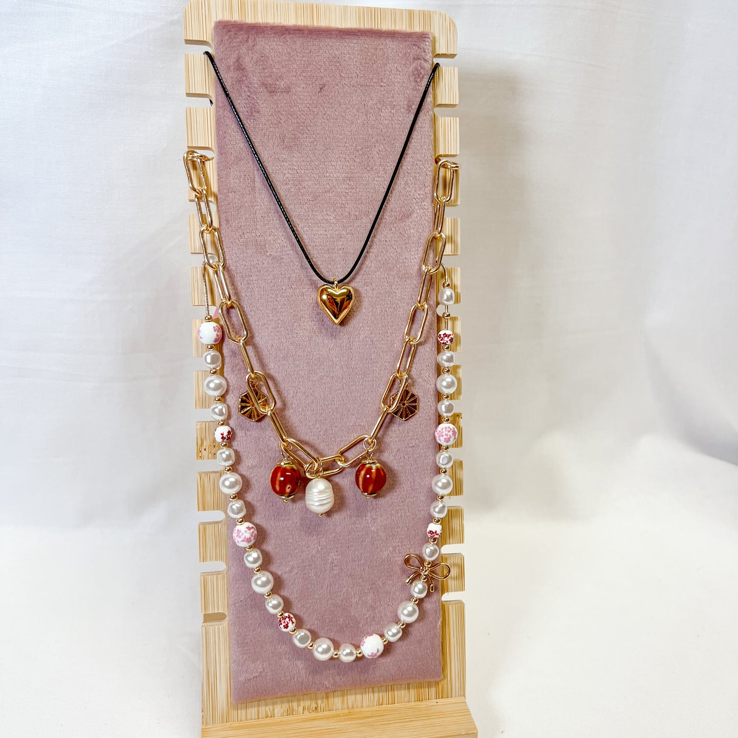 Heart Cord Pendant Necklace