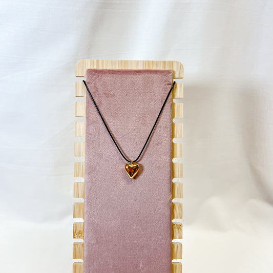 Heart Cord Pendant Necklace